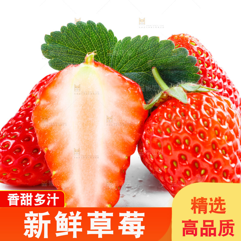 白底上放着99草莓