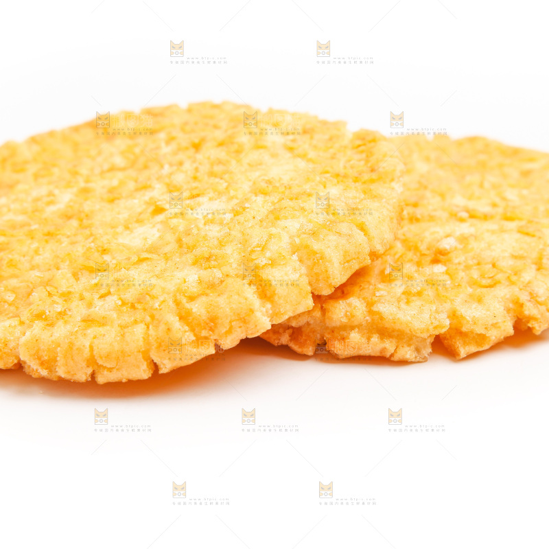 大米饼放在白底上