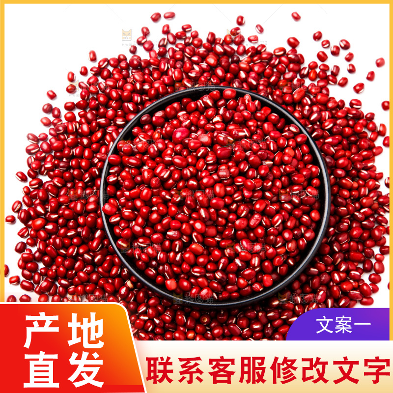 东北红小豆放在白底上