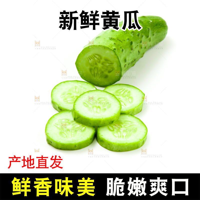白底上放着旱黄瓜
