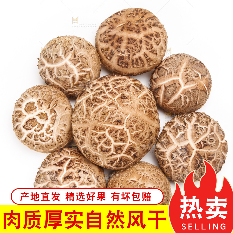 白底上放着花菇