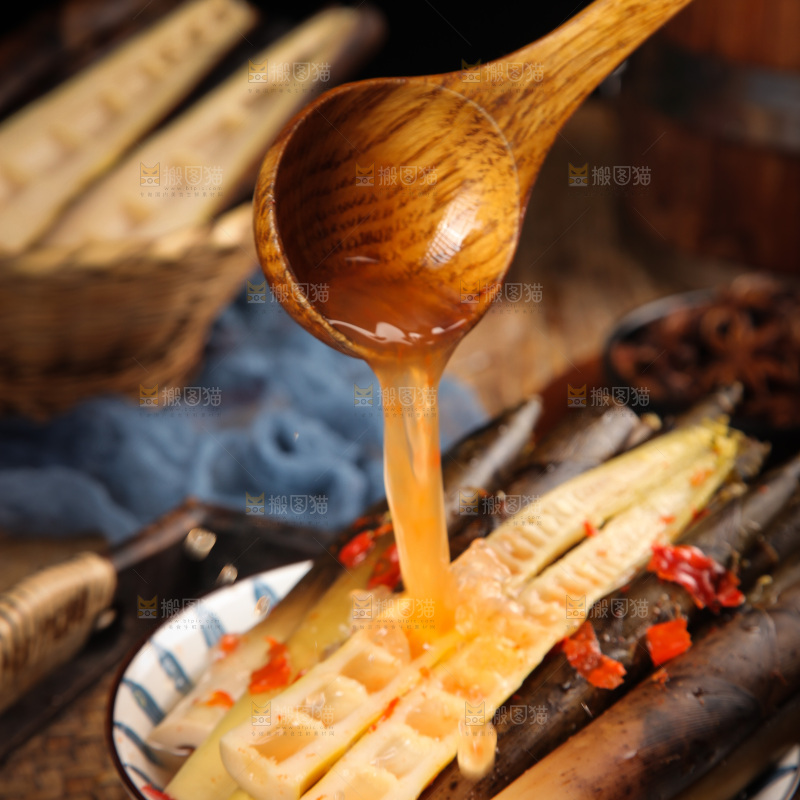 一盘香辣味手剥笋