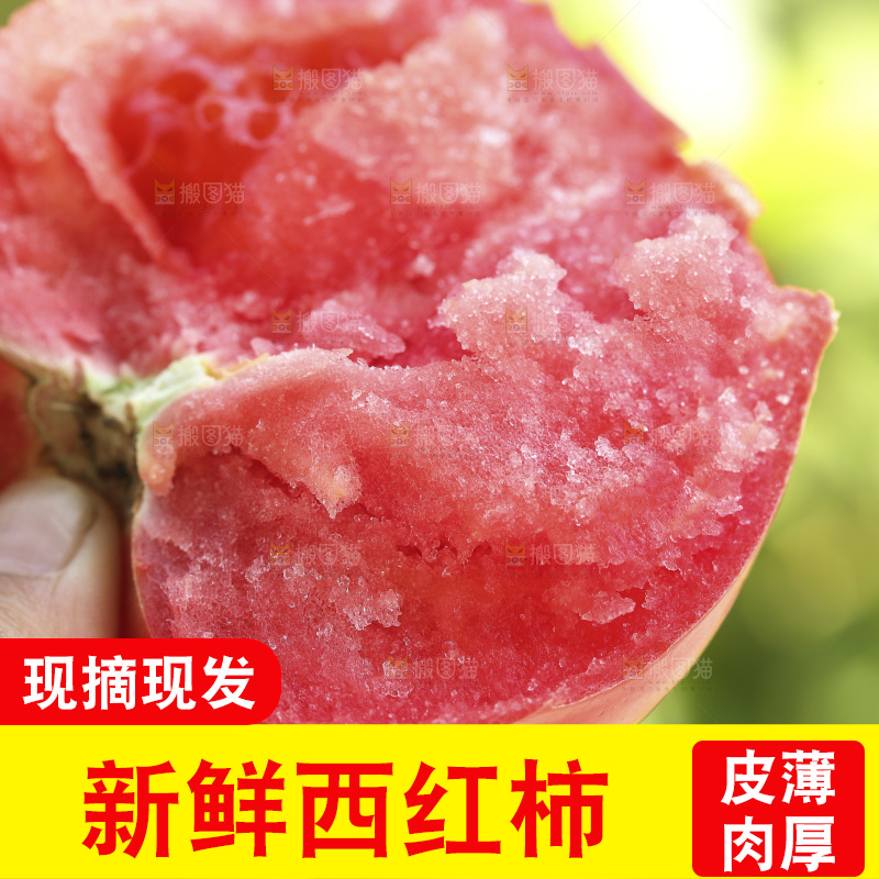 手里拿着沙瓤西红柿