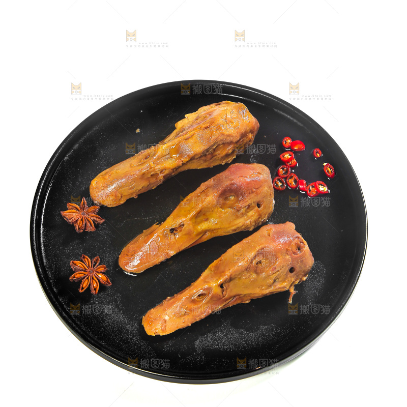 一盘麻辣鸭头