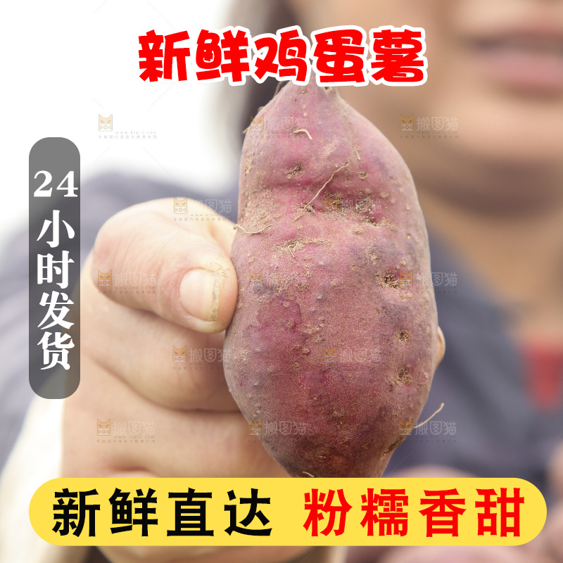 手里拿着小香薯