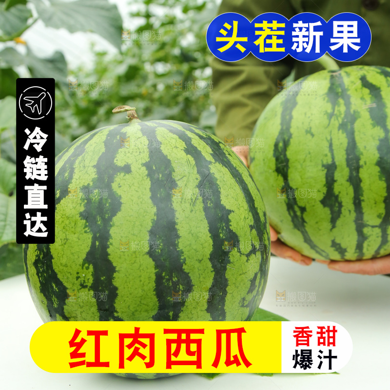 桌子上放着西瓜
