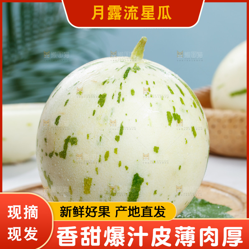 木板上的月露流星瓜