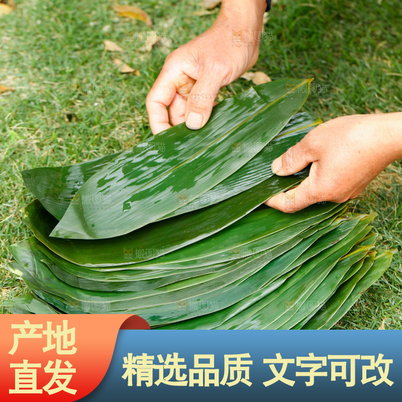 手里拿着箬叶
