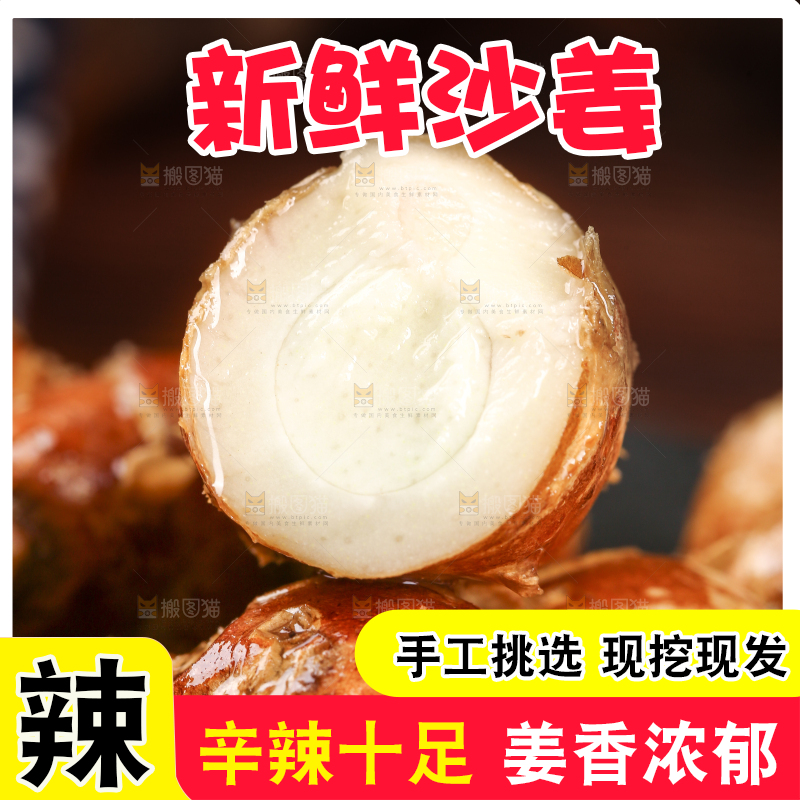新鲜的沙姜