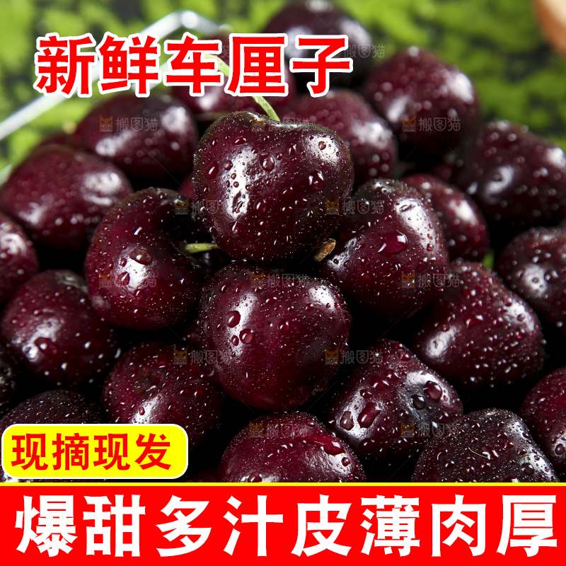 一堆新鲜车厘子