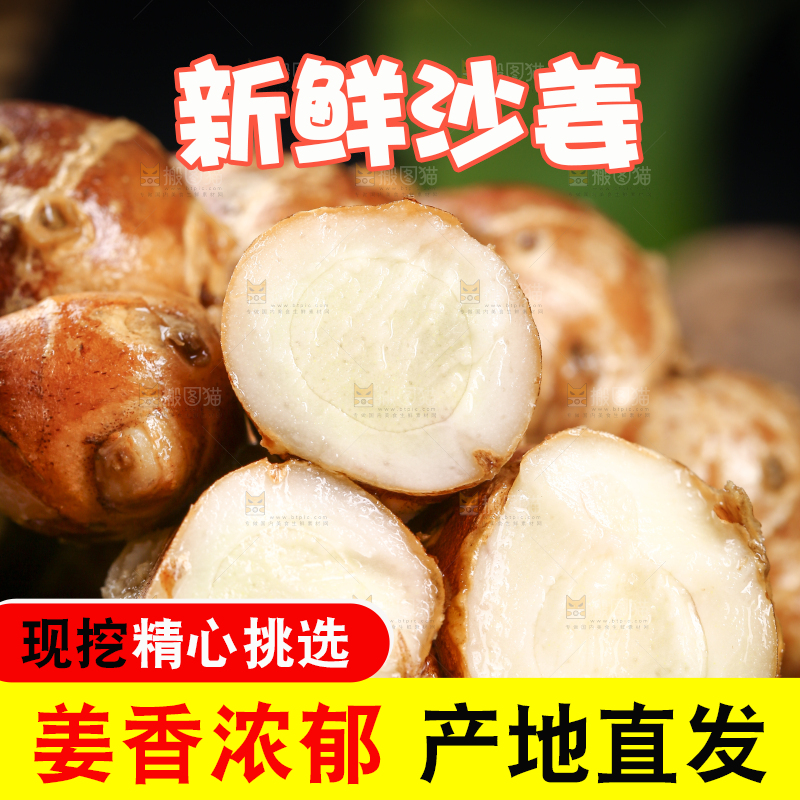 新鲜的沙姜