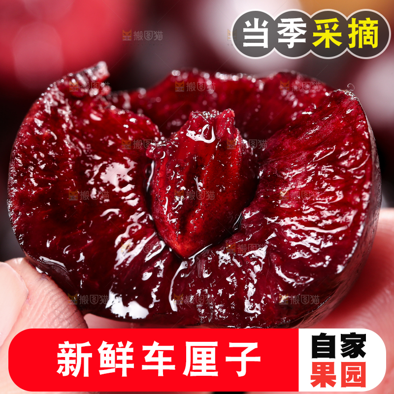 手里拿着车厘子