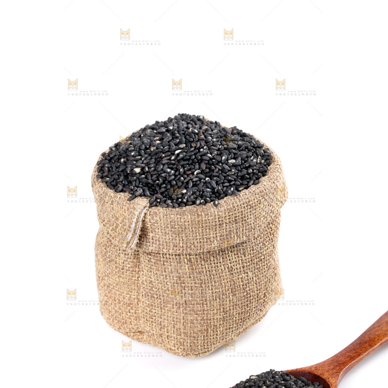 麻袋里装着黑芝麻