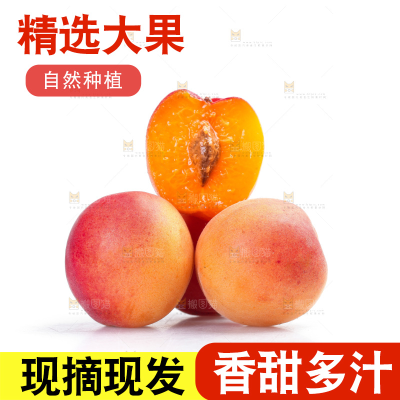 白底上放着小红杏