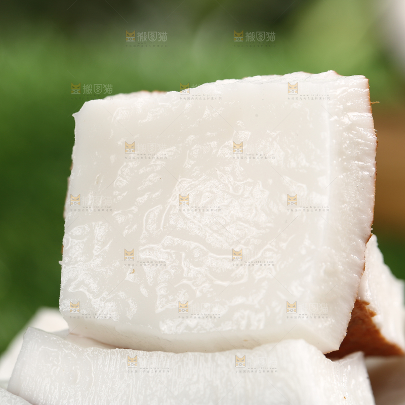 椰子果肉特写