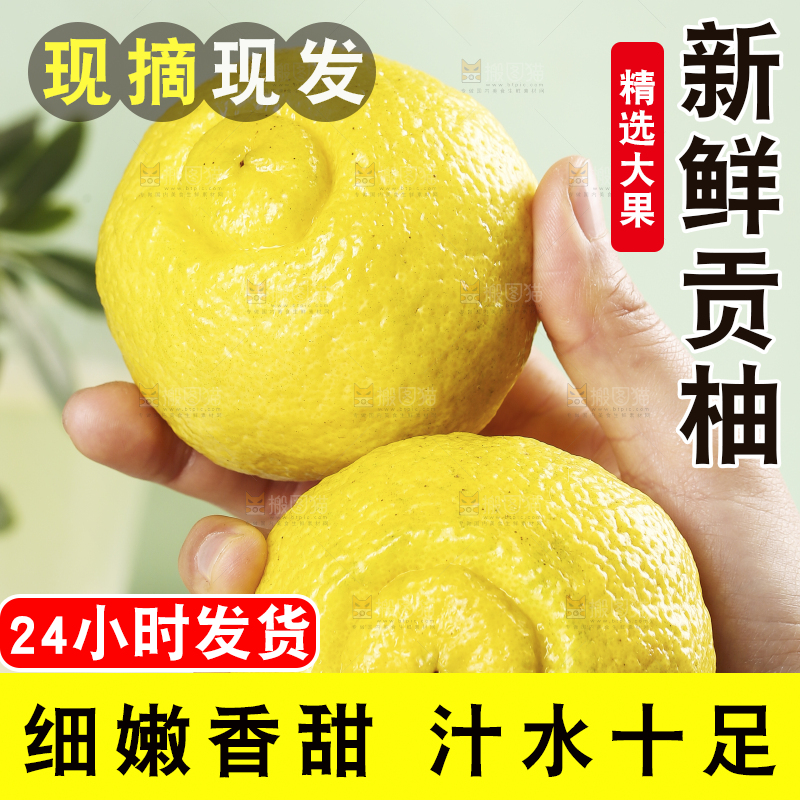 手拿着怀化黄金贡柚