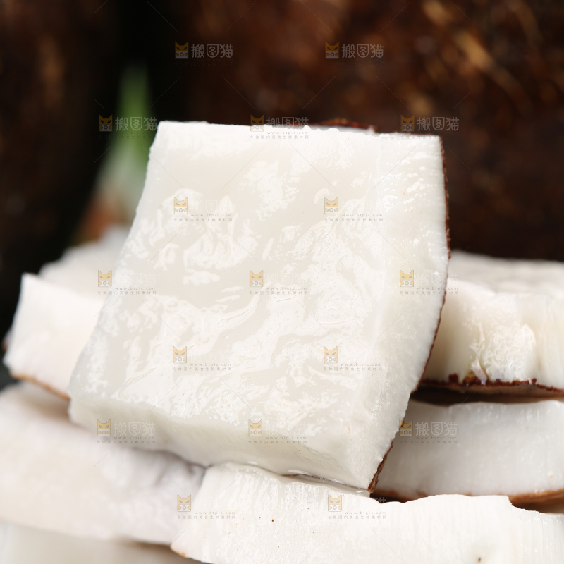 椰肉特写