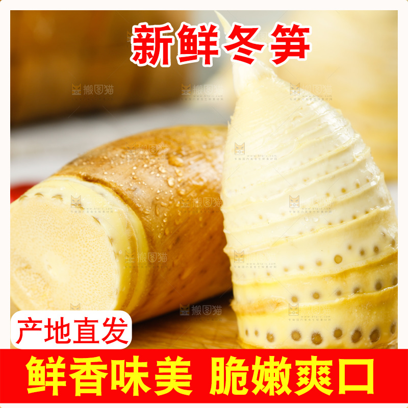 砧板上放着黄泥冬笋