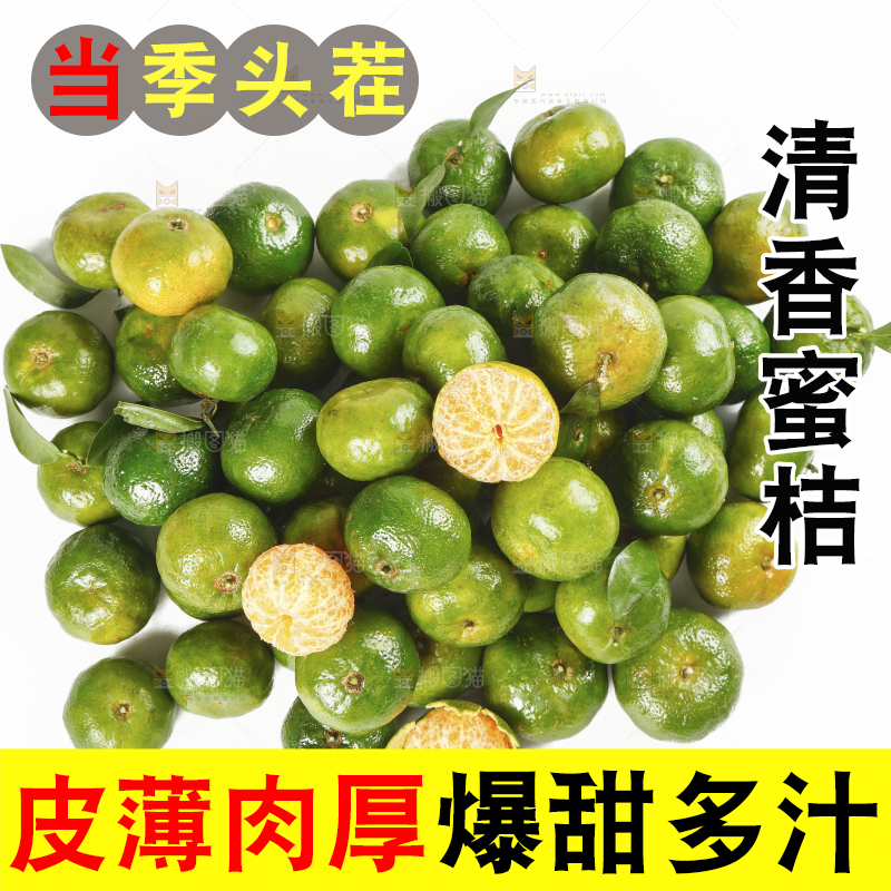 白底上一堆清香茶橘