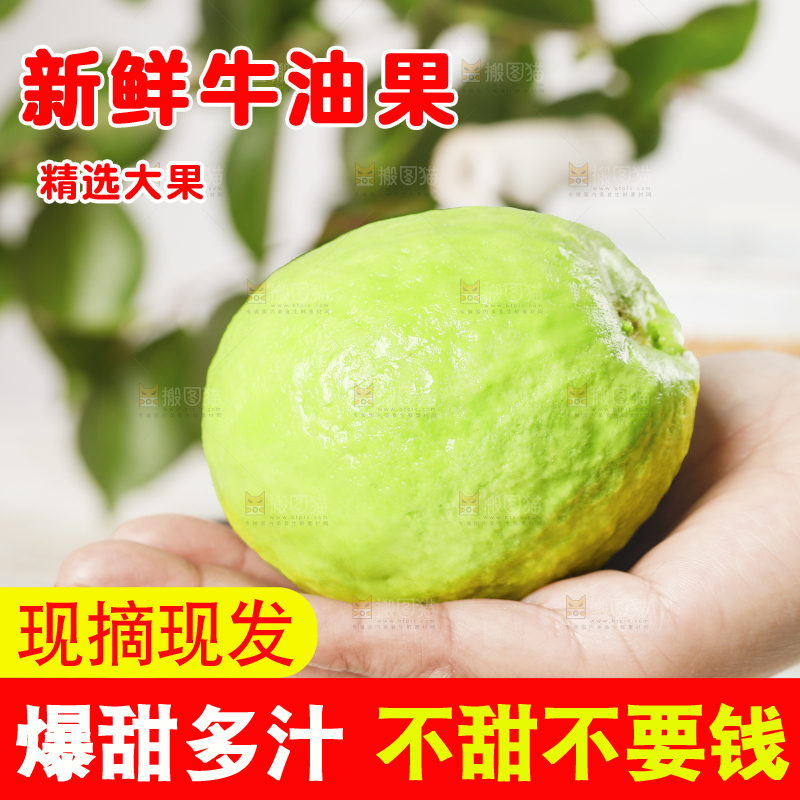 手里拿着牛油果果肉