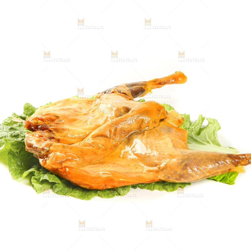 白底上放着风干鸡