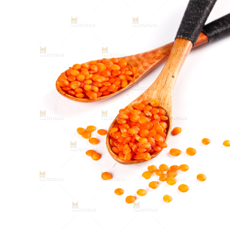 白底上的红扁豆