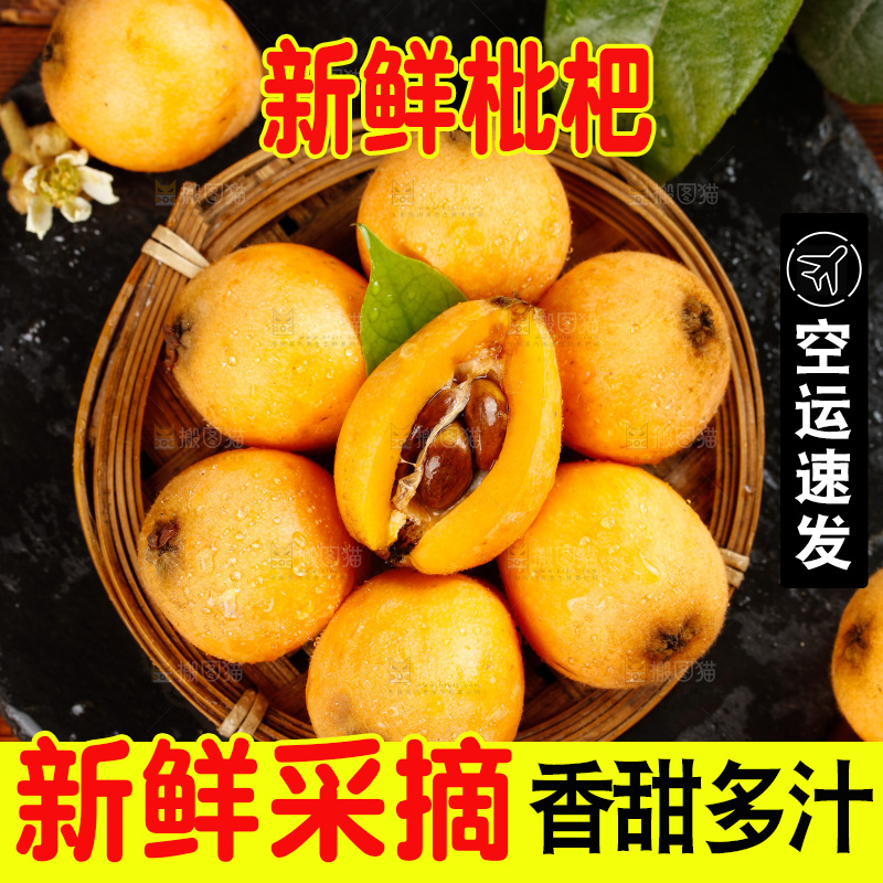 篮子里装着米易枇杷