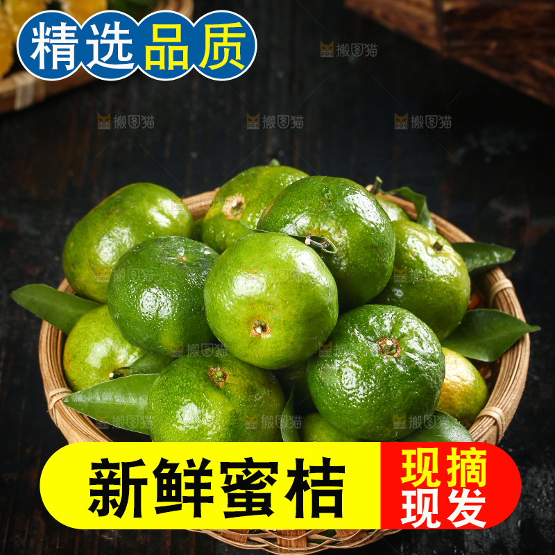 篮子装着清香茶橘