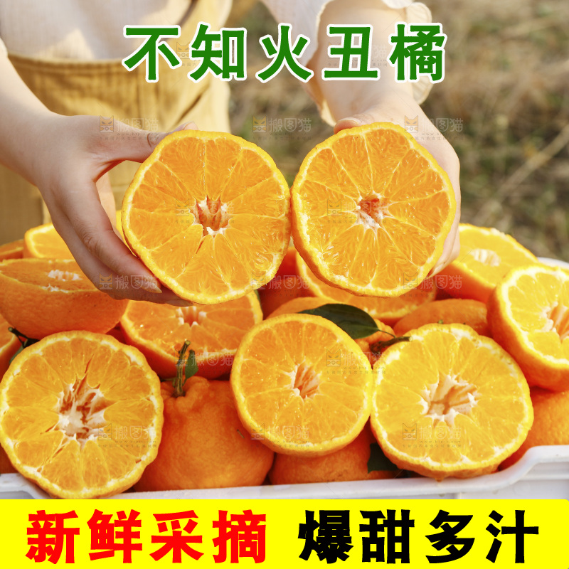 手里拿着切开的不知火丑橘