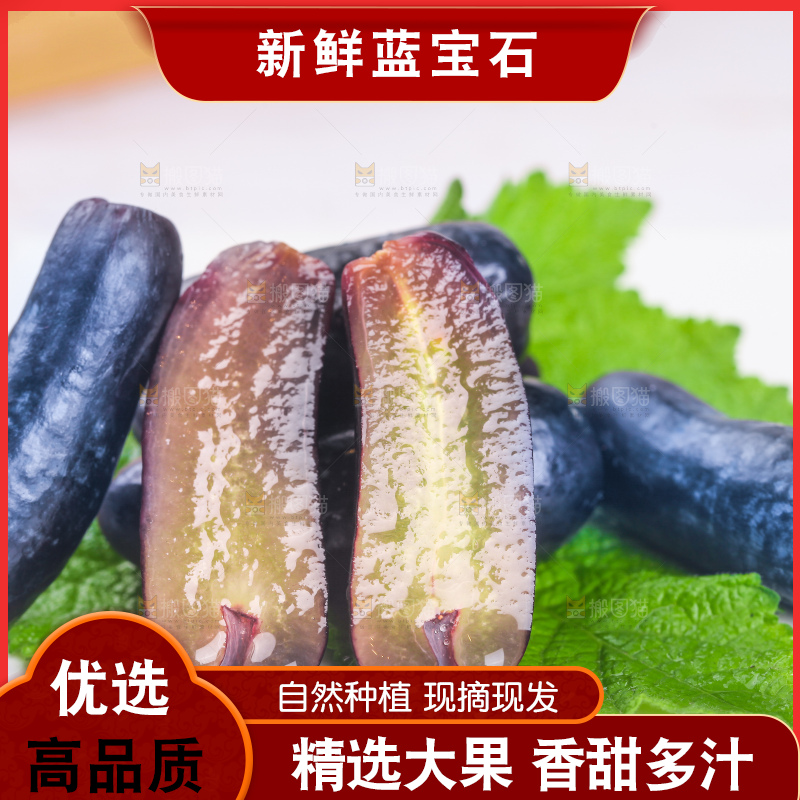 叶子上的美人指葡萄