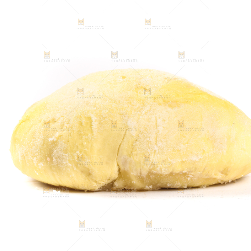 白底上放着冻榴莲果肉