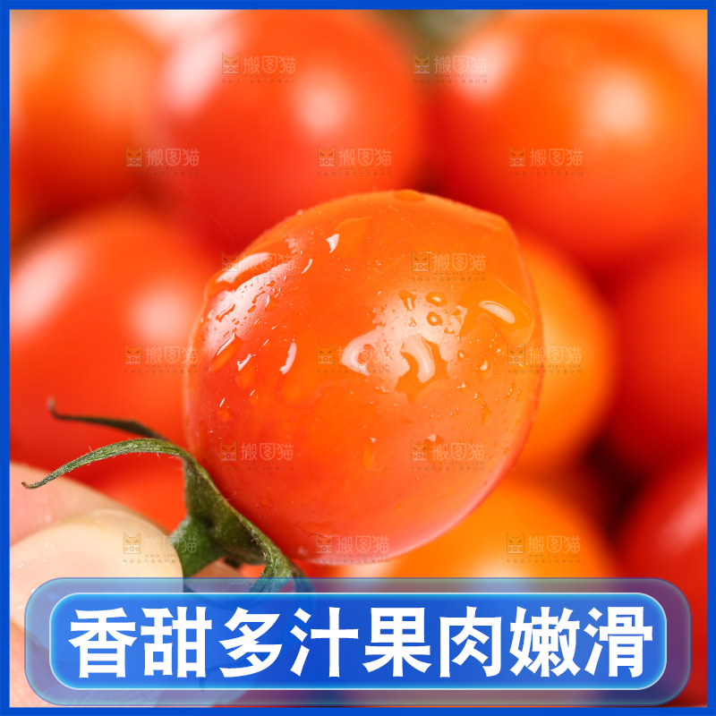 手里拿着小番茄