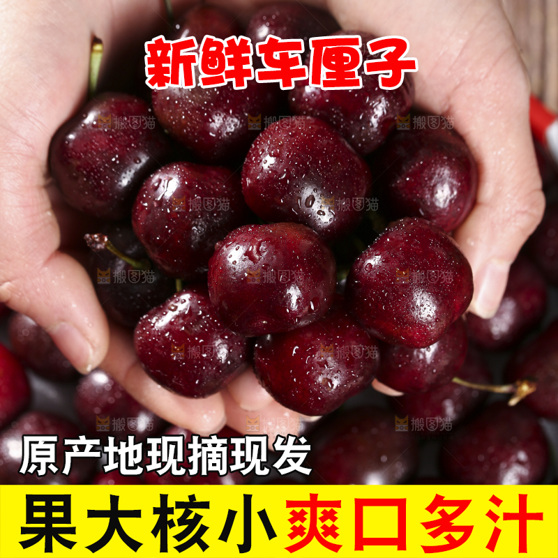 手里捧着车厘子