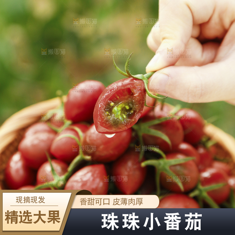 篮子里装着紫葡萄小番茄