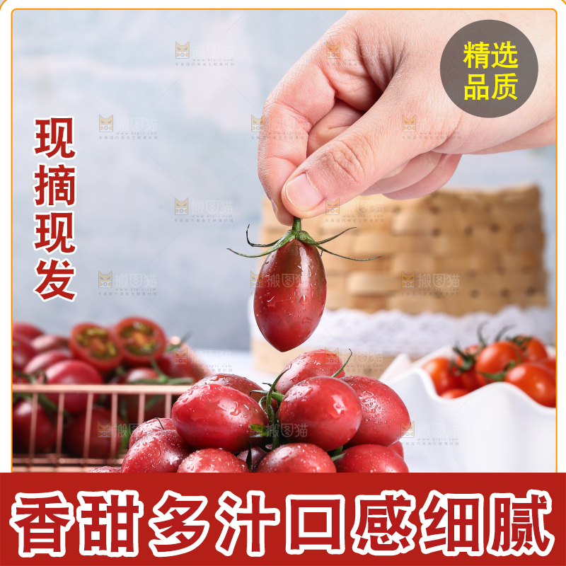 盘子里装着小番茄