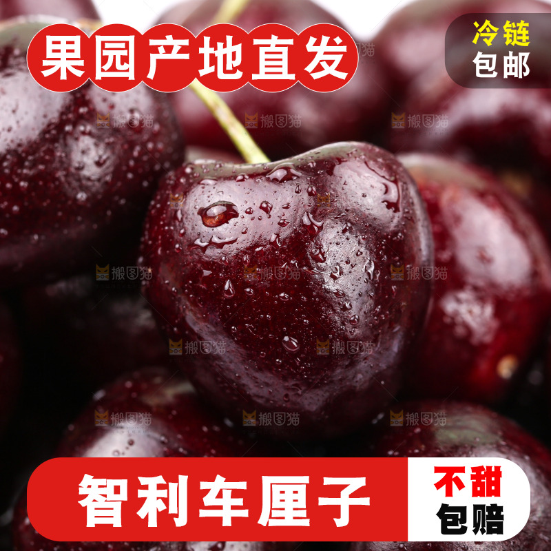 一堆新鲜车厘子