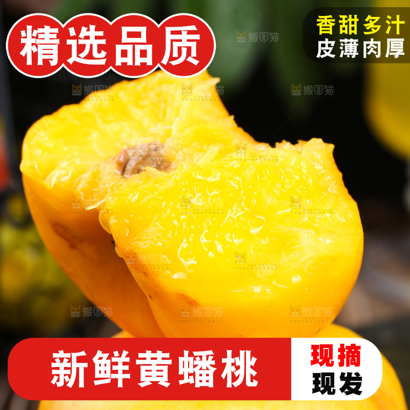 新鲜的陕西黄蟠桃