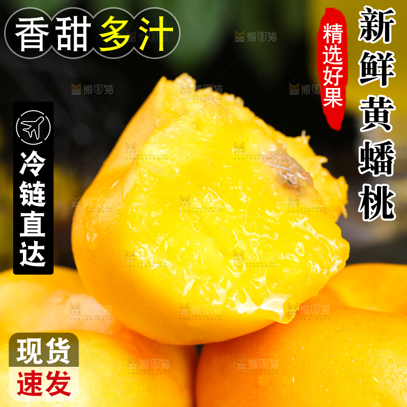 新鲜的陕西黄蟠桃