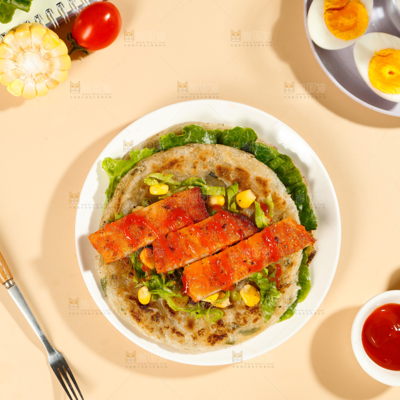 盘子里的手抓饼