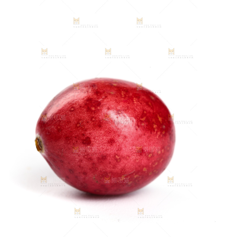 白底上放着一个蔓越莓