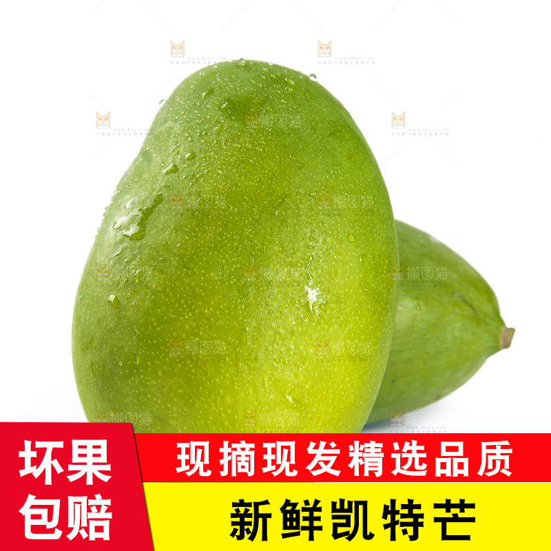 白底上的凯特芒果