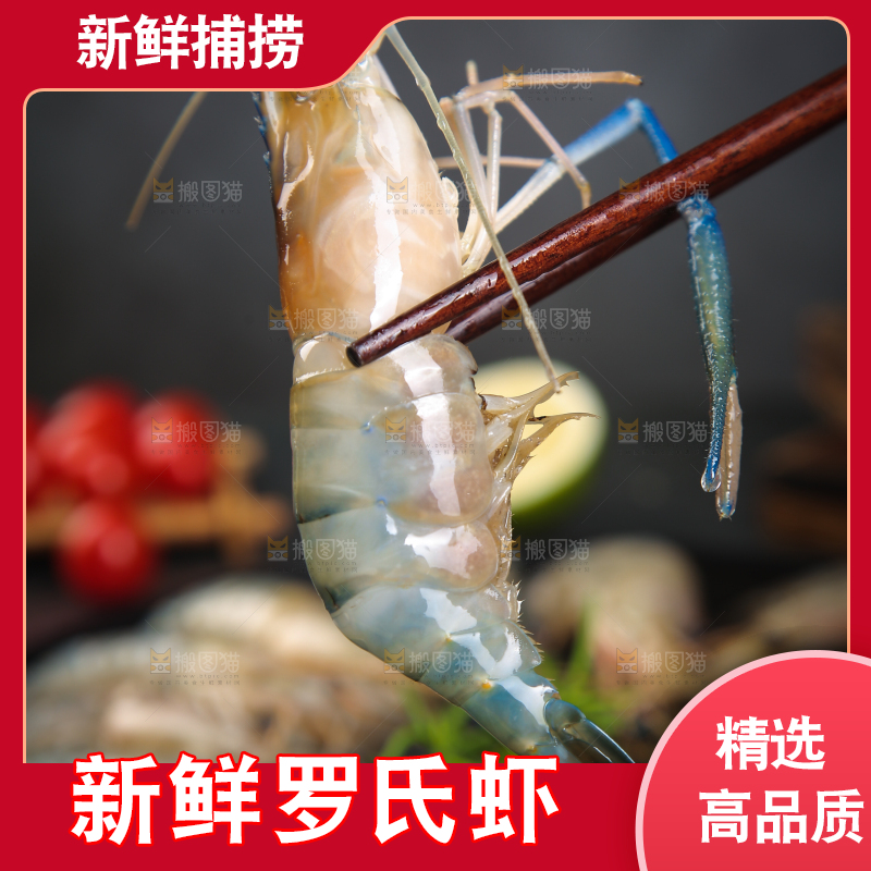 筷子上夹着的大头虾