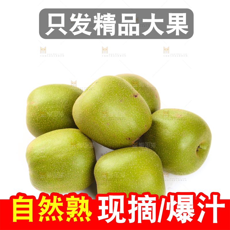 白底上的猕猴桃