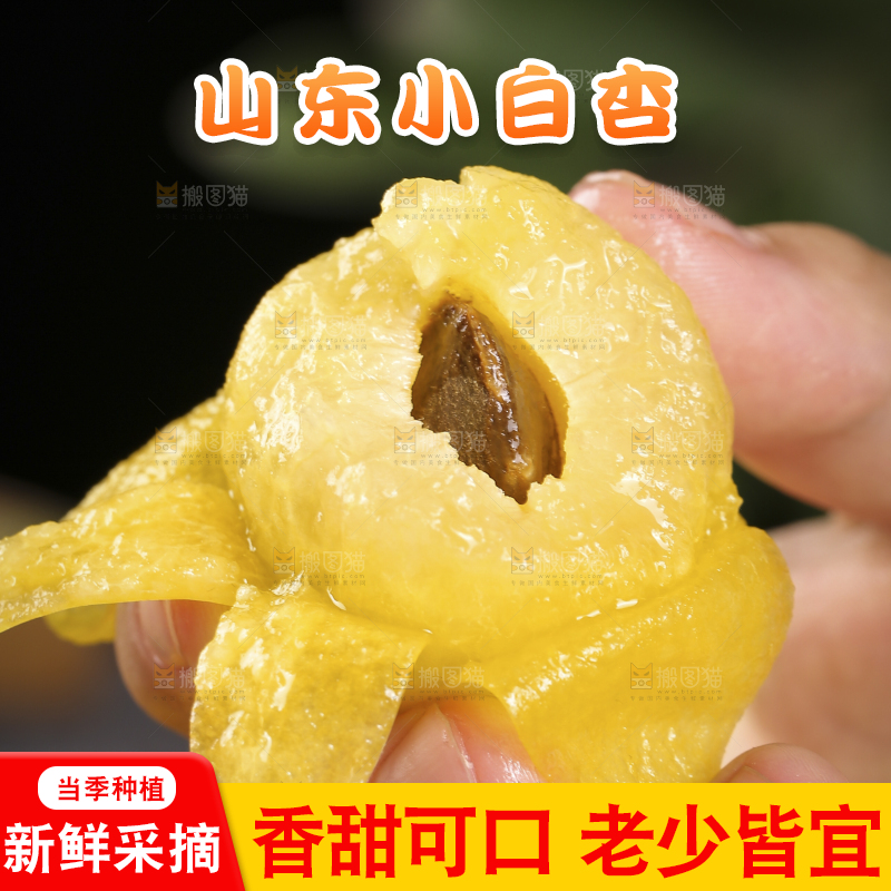 手上拿着的小白杏