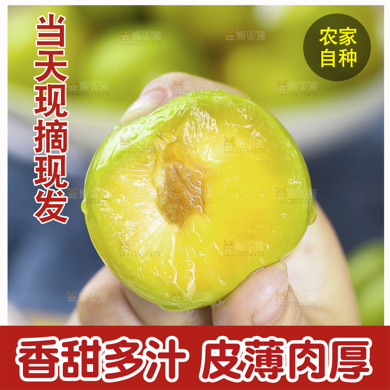 手上拿着蜂糖李