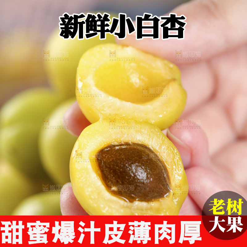 手上拿着小白杏