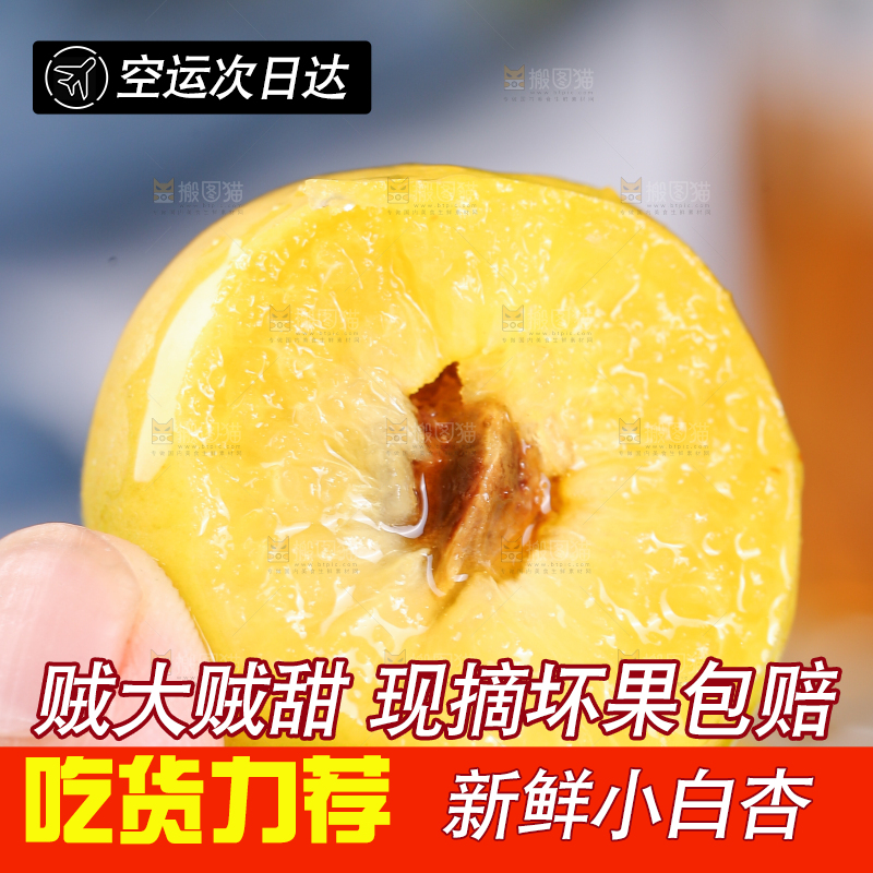 手上拿着小白杏