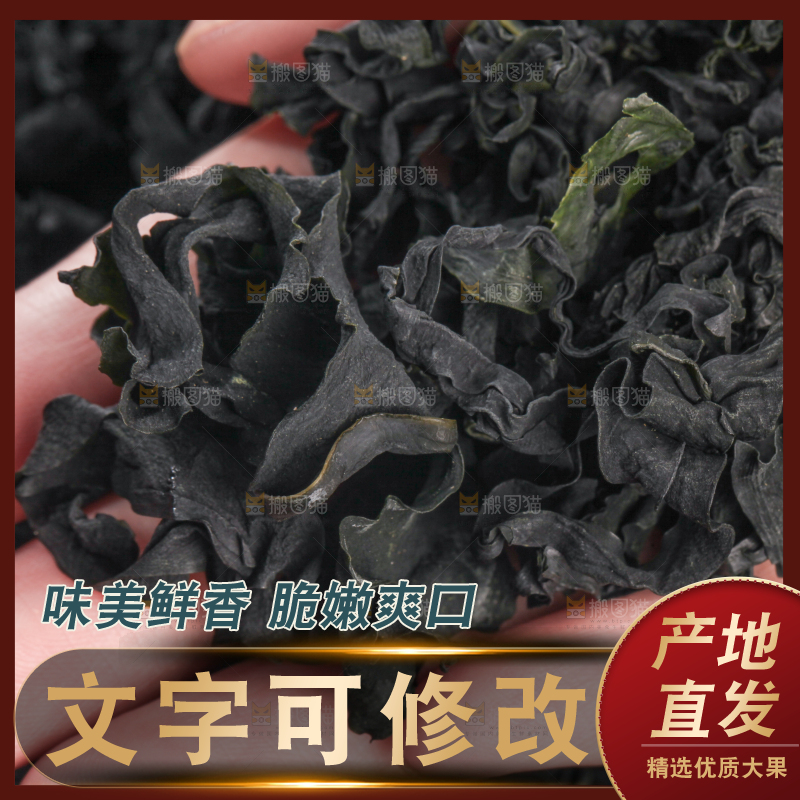 手上捧着的裙带菜