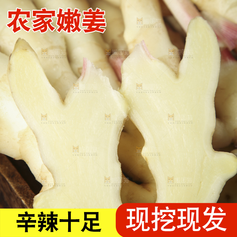 一堆山东红芽嫩姜