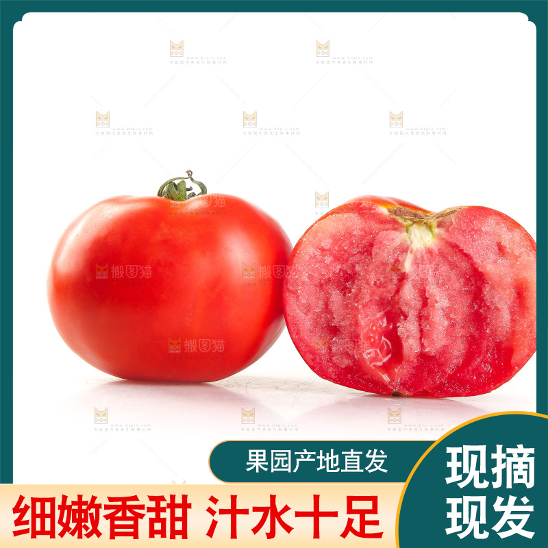 白底上放着西红柿